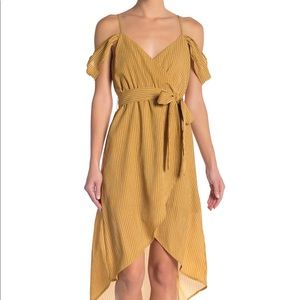 J.O.A. Mustard colored Wrap Dress